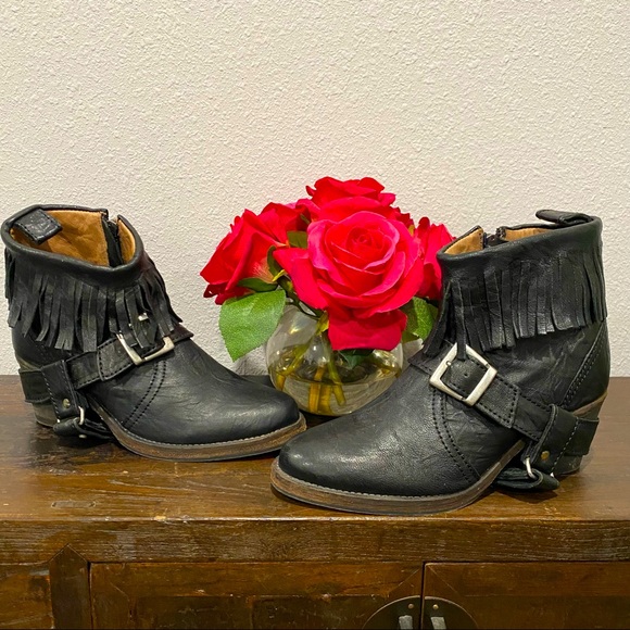 AllSaints Bonny Cuban Fringe Harness Ankle Boots (Size 6) (EU 36)🌹 - Picture 6 of 16